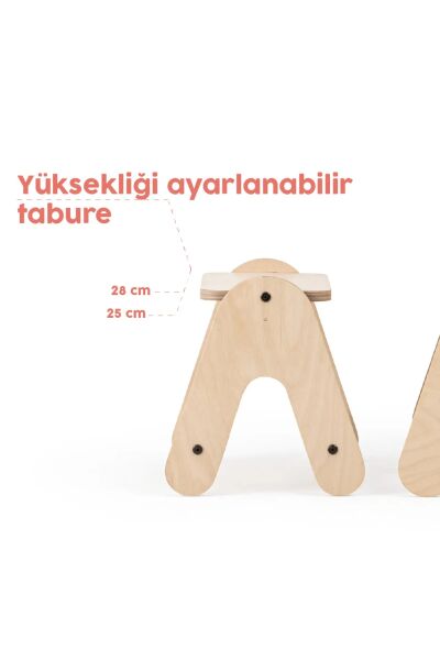 Massam Tilki Figürlü Ahşap Aktivite Masası
