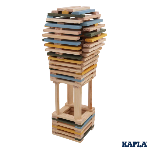 Kapla 120 Parça Ahşap Blok-Mavi Sarı Yeşil
