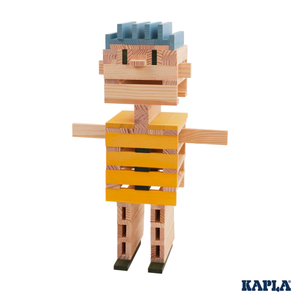 Kapla 120 Parça Ahşap Blok-Mavi Sarı Yeşil